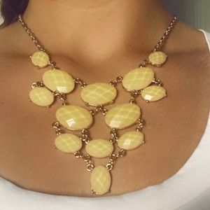Faded yellow opal necklace